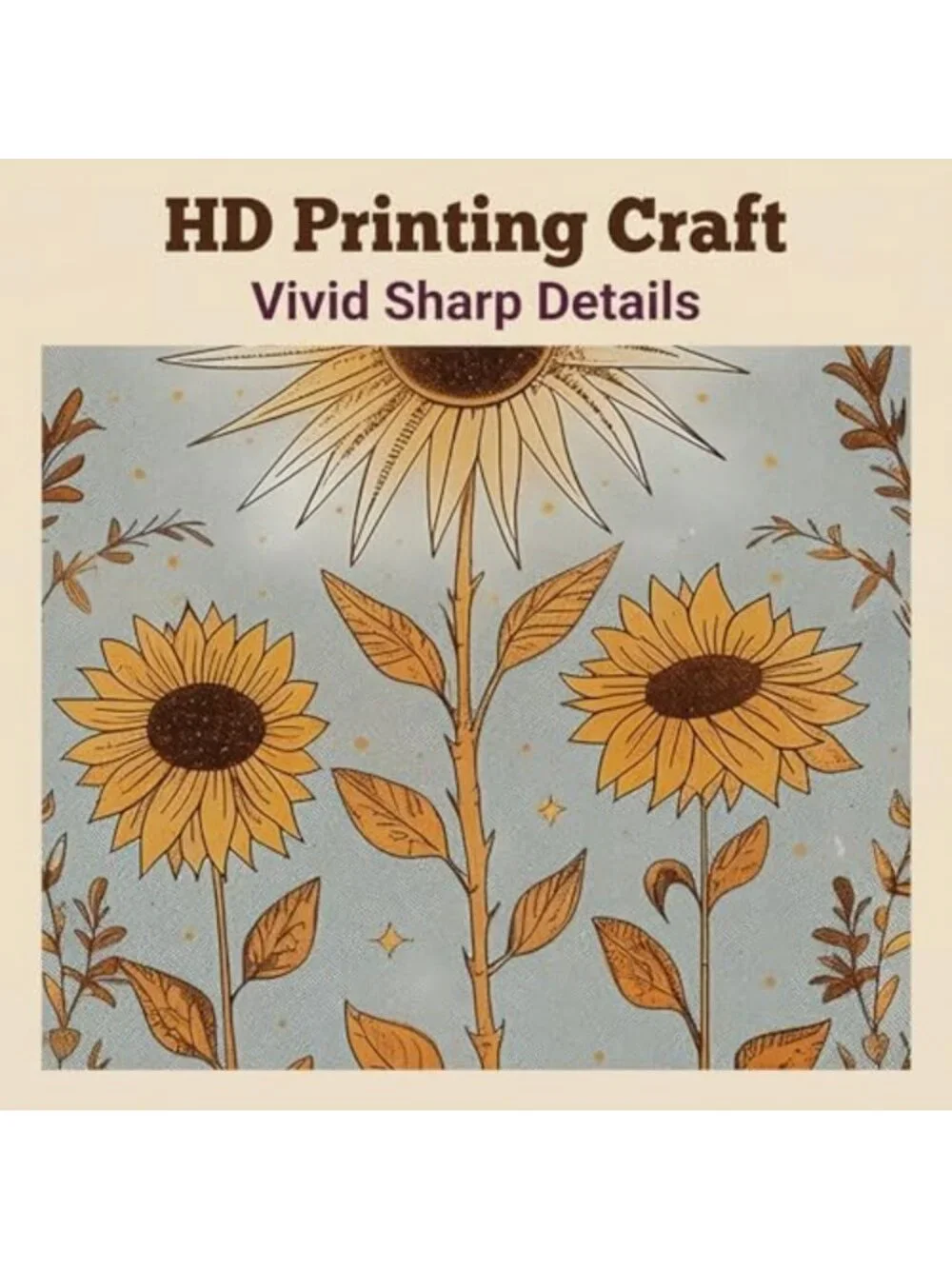 Vintage Yellow Sunflower Wall Art | Gold Framed Boho Botanical Decor